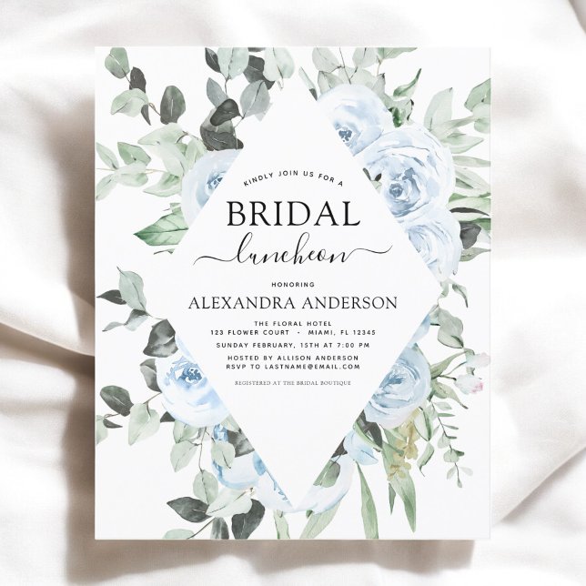 Papier Déjeuner budget Dusty Blue Fête des mariées (Créateur téléchargé)