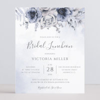 Déjeuner nuptial floral de la marine bleu Dusty