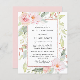 Papier Déjeuner nuptial rose budget