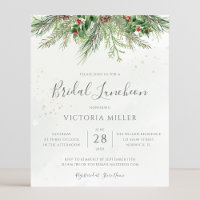 Déjeuner nuptial rustique hiver verdoyant