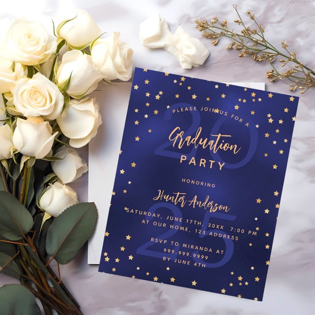 Papier Délégation de diplôme fête bleu année budget invit (Créateur téléchargé)