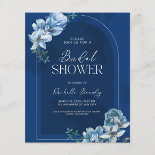 Papier Delft Bleu Blanc Chinoiserie Floral Mariage