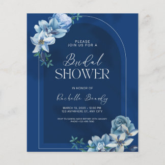 Papier Delft Bleu Blanc Chinoiserie Floral Mariage 