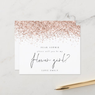 Papier Demande de Fleur Rose Gold Parties scintillant Bud