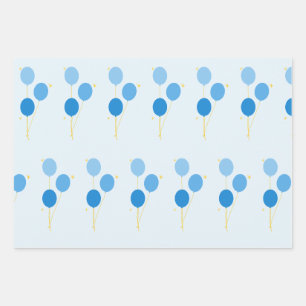 Papier d'emballage à ballon bleu