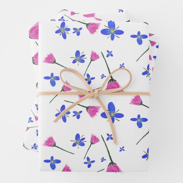 Papier d'emballage à fleurs fraîches (En situation)