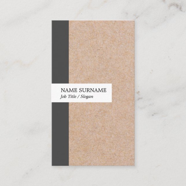 Papier d'emballage a imprimé le carte de visite de (Devant)