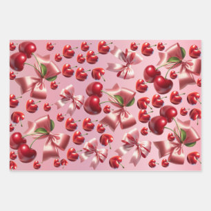 Papier d'emballage à motif de nœud papillon cœur C