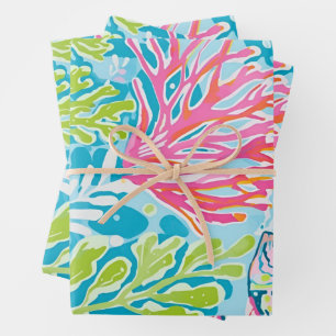 Papier d'emballage à motif graphique élégant