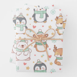 Papier d'emballage Animaux de Noël Mignons – Ho fe