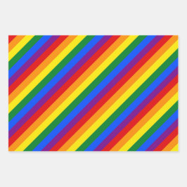 papier d'emballage arc-en-ciel 3 motifs
