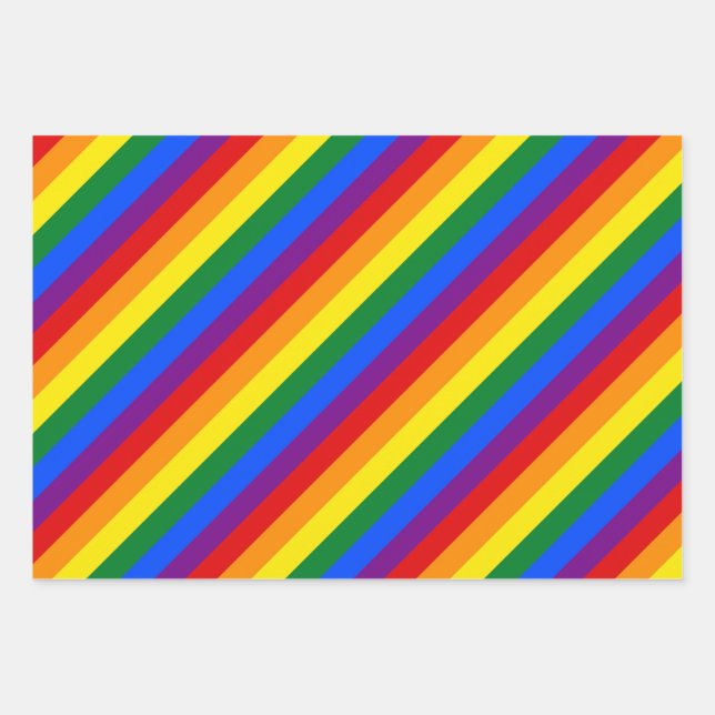 papier d'emballage arc-en-ciel 3 motifs (Devant 3)