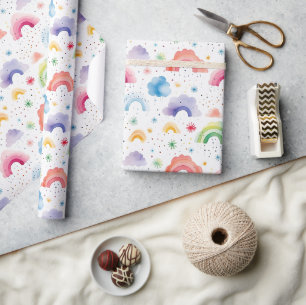Papier d'emballage Arc-en-ciel, Emballage Cadeau C