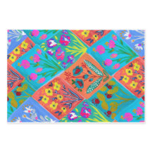 Papier d'emballage bouquet floral patchwork