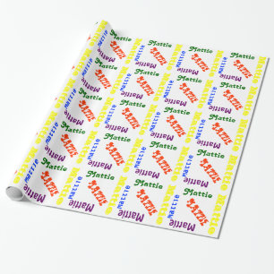 Papier d'emballage cadeau avec nom personnalisé