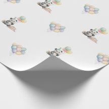 Papier d'emballage cadeau Ballon animal Panda Ador