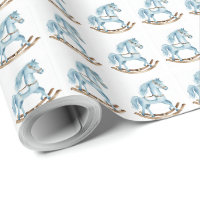 Papier d'emballage cadeau Cheval à bascule Garçon