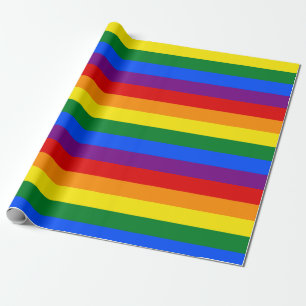 Papier d'emballage cadeau d'arc-en-ciel