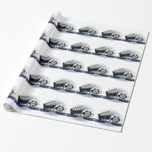Papier d'emballage cadeau de bande de film