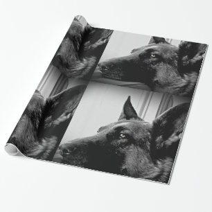 Papier d'emballage cadeau de berger allemand
