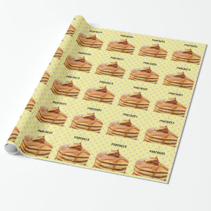 Papier d'emballage cadeau de crêpes