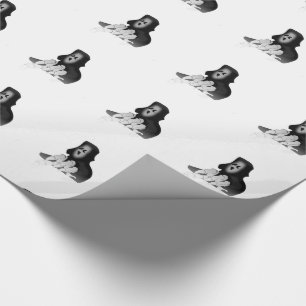 Papier d'emballage cadeau de la mort de faucheuse