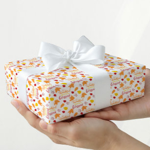 Papier d'emballage cadeau de l'automne reconnaissa