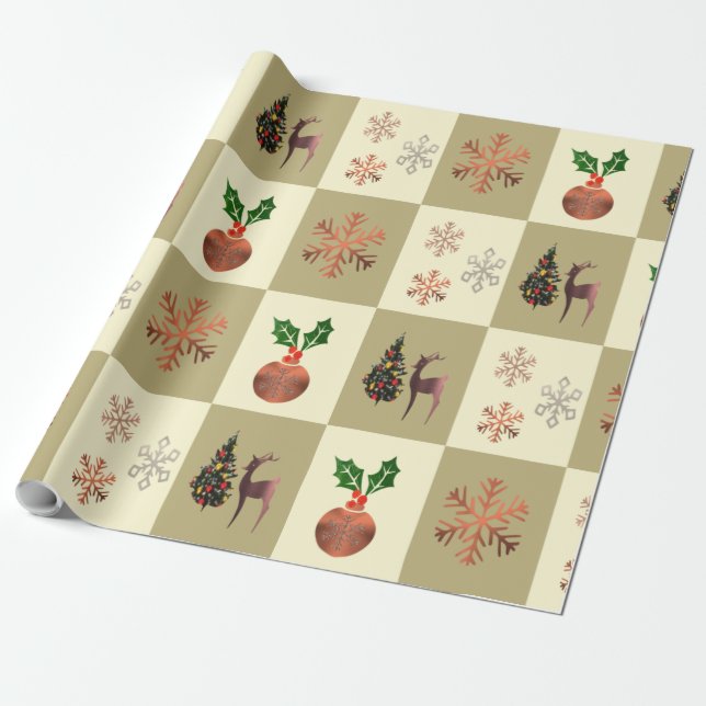 Papier d'emballage cadeau de Noël (Déroulé)
