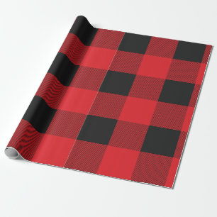 Papier d'emballage cadeau de plaid de Buffalo