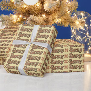 Papier d'emballage cadeau d'excuse