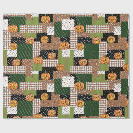 Papier d'emballage cadeau d'Halloween patchwork