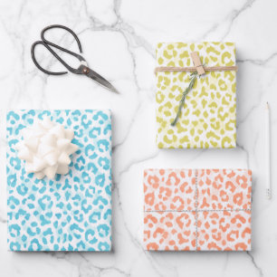Papier d'emballage cadeau empreinte de léopard an