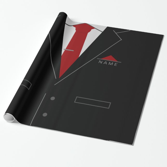 Papier d'emballage cadeau entreprise avec nom pers (Déroulé)