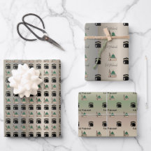 Papier d'emballage cadeau islamique – Kaaba & Mosq