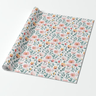 Papier d'emballage cadeau Jardin de fleurs printan