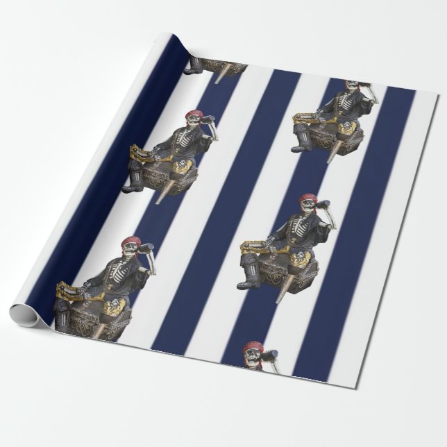 papier d'emballage cadeau pirate (Déroulé)