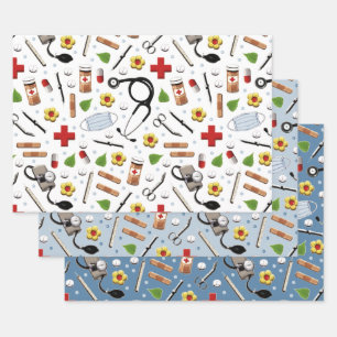 Papier d'emballage cadeau pour infirmières