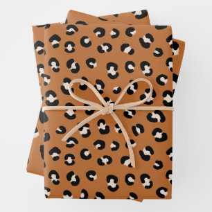 Papier d'emballage chic imprimé léopard