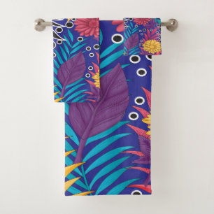 Papier d'emballage coloré avec floral créatif