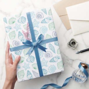 Papier d'emballage Coquillage, Emballage Cadeau de