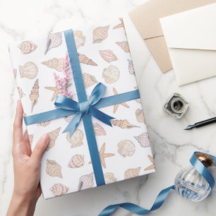 Papier d'emballage Coquillages, Papier cadeau de p