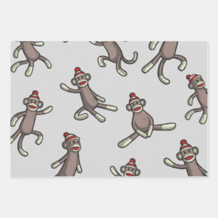 Papier d'emballage d'action pour le singe de chaus