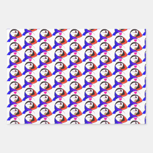 Papier d'emballage d'amour pour le Puffin pour tou