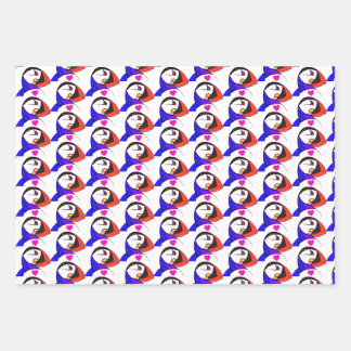 Papier d'emballage d'amour pour le Puffin pour tou