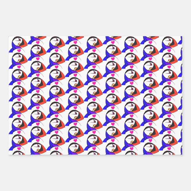 Papier d'emballage d'amour pour le Puffin pour tou (Devant 3)