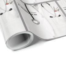 Papier d'emballage de cadeau de docteur personnali