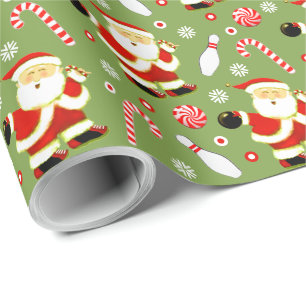 Papier d'emballage de cadeau de vacances de bowlin