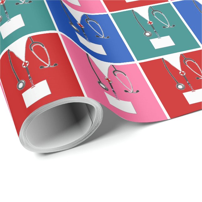 Papier d'emballage de cadeau d'infirmière créative (Coin rond)
