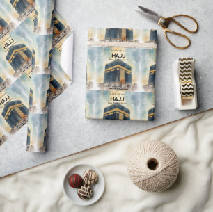 Papier d'emballage de cadeau personnalisé Hajj Mub