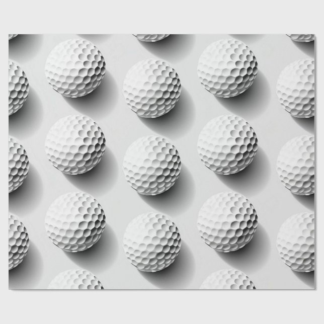 Papier d'emballage de cadeau pour amateur de golf (Plat)